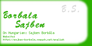 borbala sajben business card